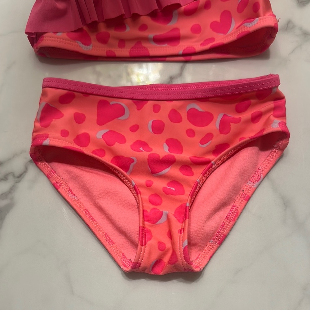 Cat & Jack Pink Heart Kids Swim Bikini - Picture 3 of 7